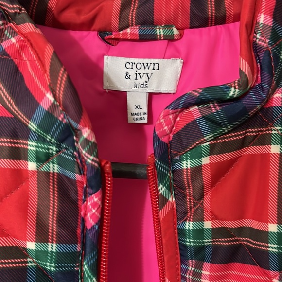 Girls Puffer Vest- Multi Colored - Picture 2 of 3